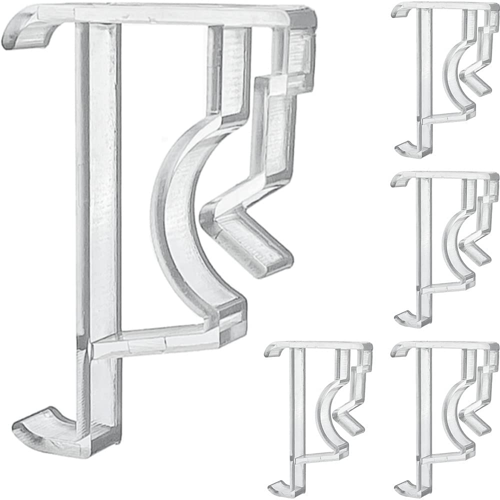 5 Clips Cortina 2 Pulgadas Plastico Transparente Para Tapas Persianas Ventana