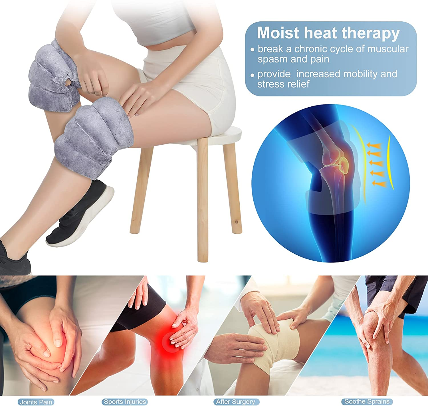 REVIX Microwave Heating Pad for Knee Pain Relief & Arthritis Elbow,Muscle and... - Picture 4 of 9
