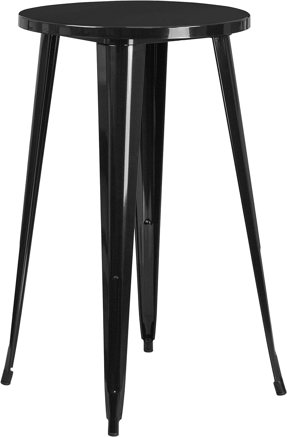 Flash Furniture Commercial Grade 24" Round Silver Metal Indoor-Outdoor Bar He... - Picture 4 of 7