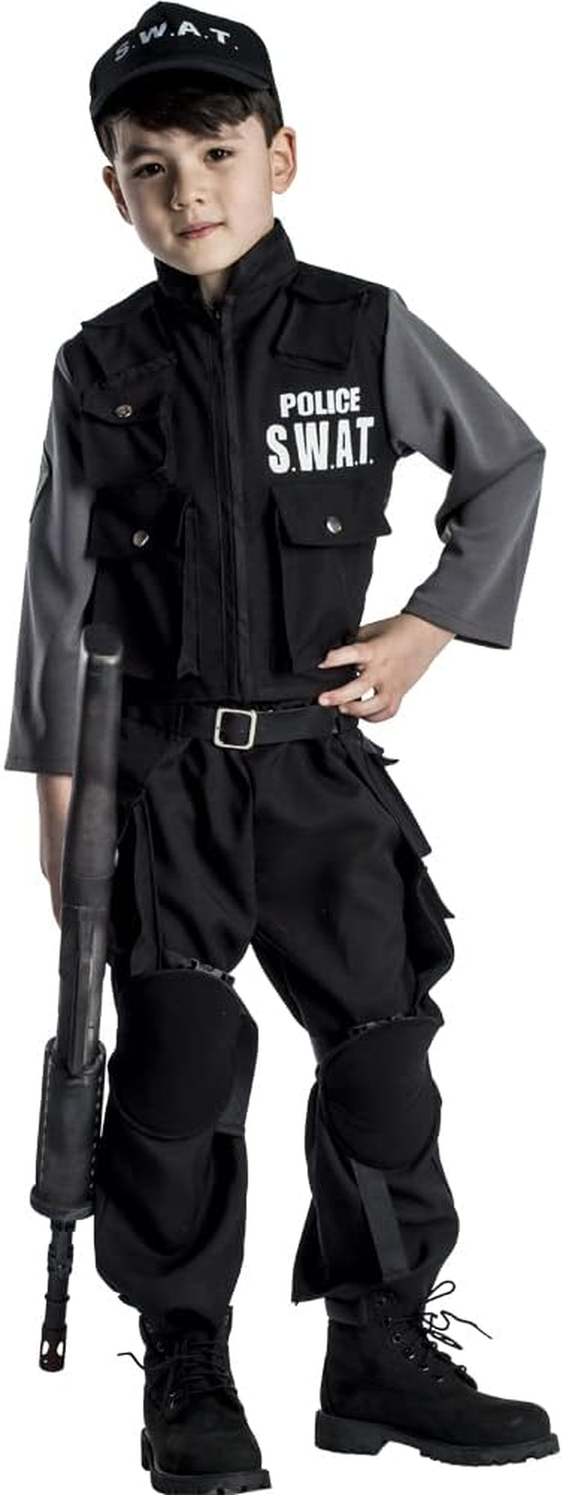Dress Up America Kid's Jr, SWAT Team Costume - Picture 4 of 14