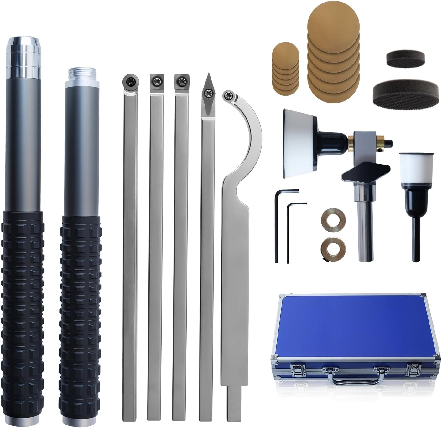 Wood Lathe Tools Set with Carbide Lathe Tools and Bowl Sander