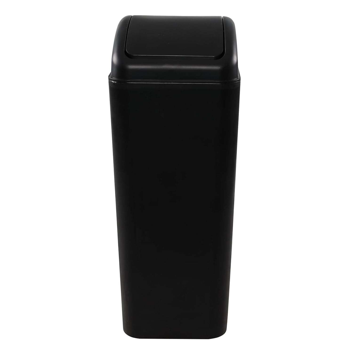 3.5 Gallon Plastic Slim Trash Can, Black Modern Wastebasket, 14 Liter Commercial Garbage Bin