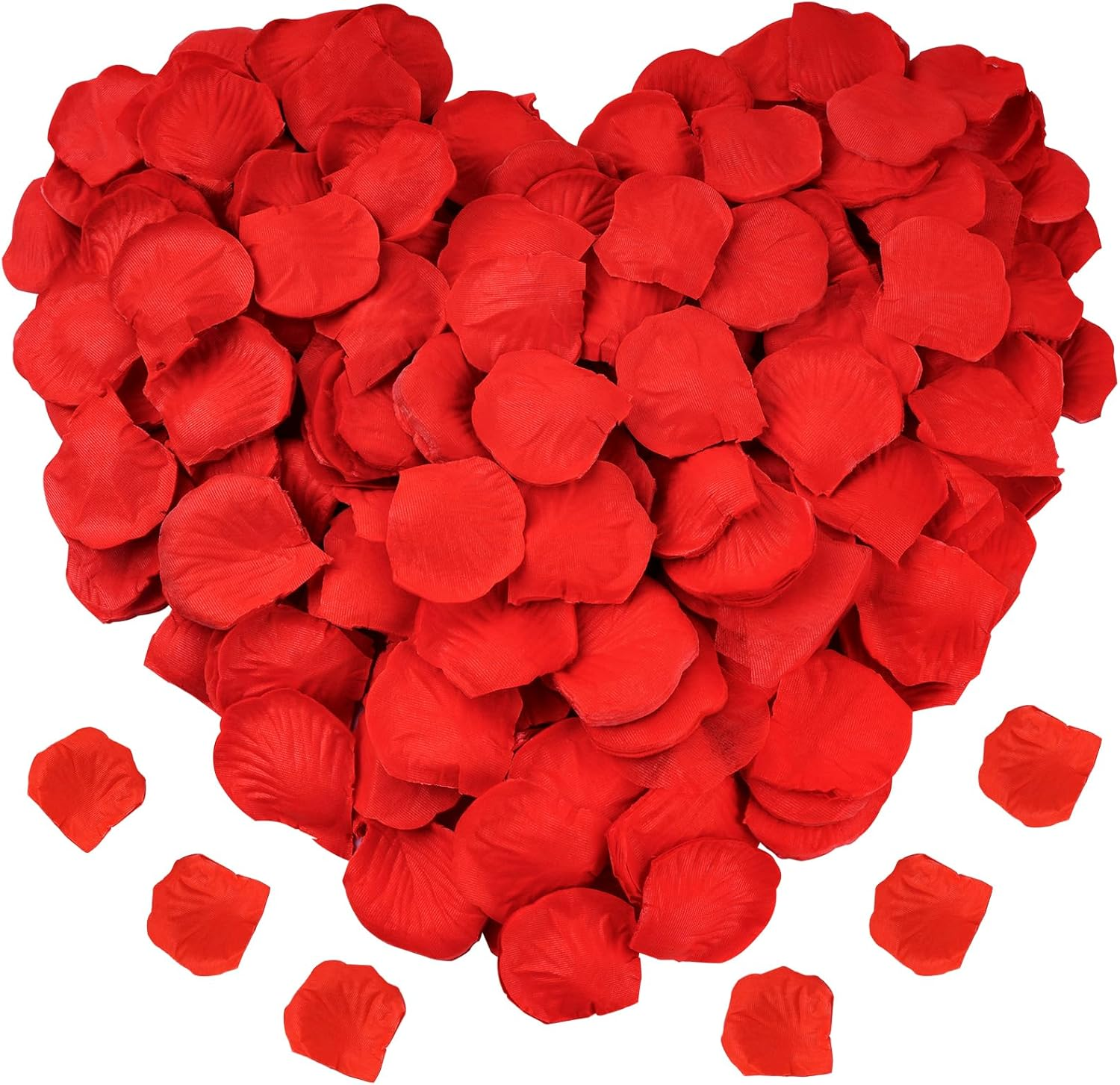1200 PCS Artificial Silk Rose Petals Decoration for Romantic Night, Wedding, Event, Party, Valentines,Rose Petals for Bedroom,Fake Roses Petal Faux Flowers, Artificial Roses Petals for Marry Me