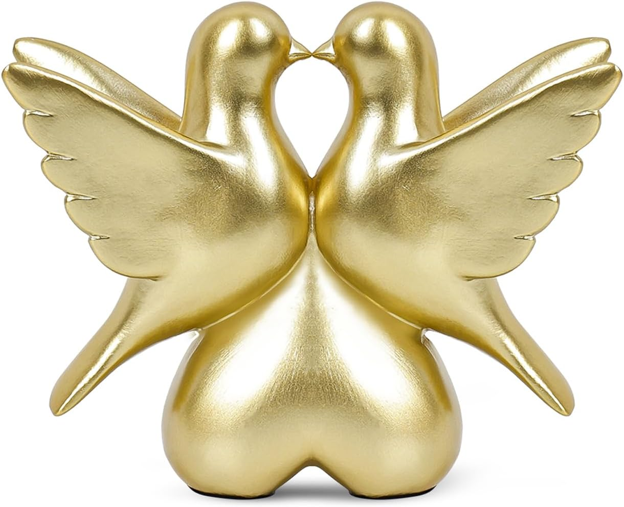 Gold Bird Figurines Modern Home Decor