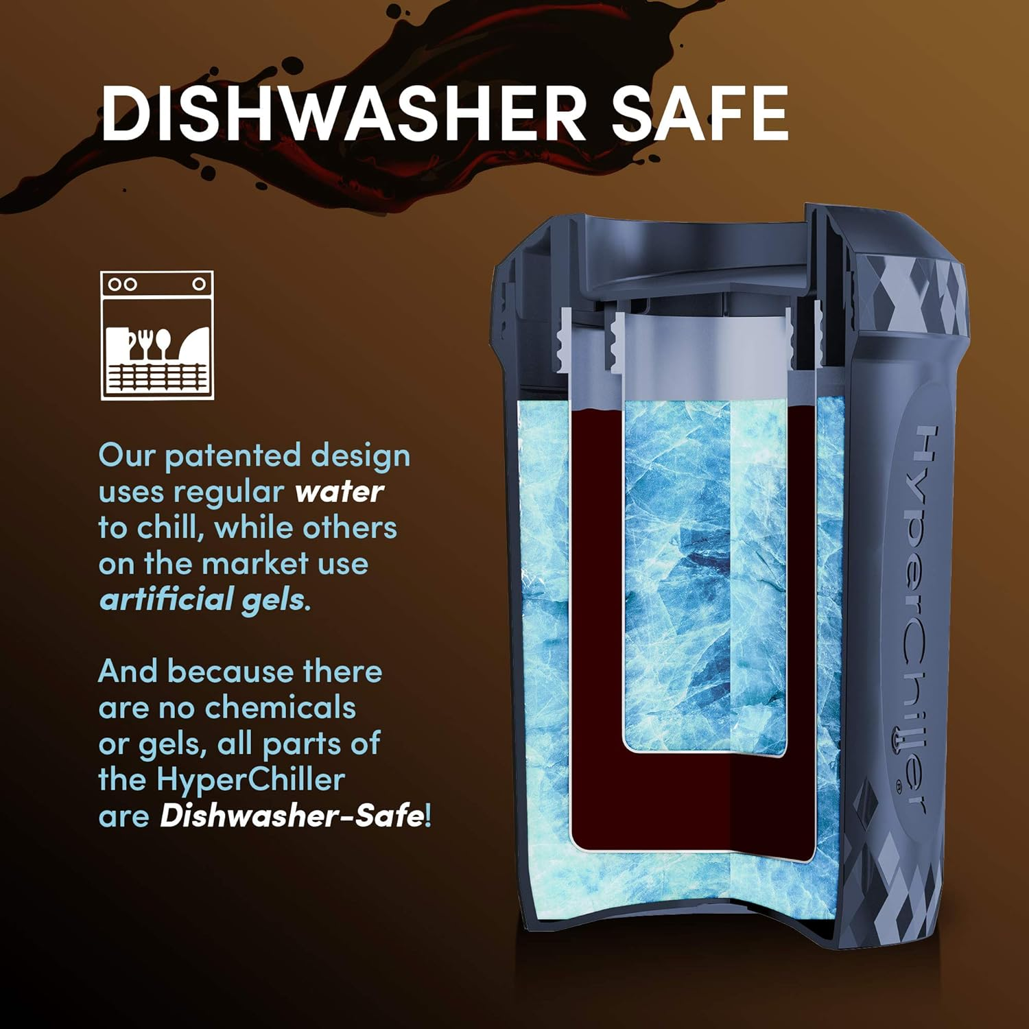Hyperchiller Elite Gourmet Beverage Chiller, 12.5 oz, Slate Blue - Picture 7 of 15