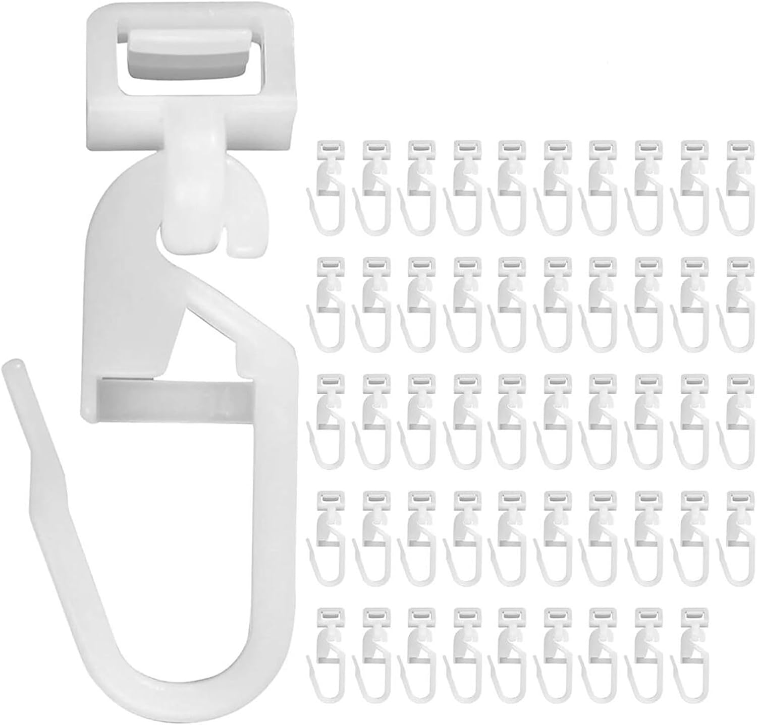 50 Pièces De Crochets À Rideau, Remplacement Pour Volvo Man Iveco, Barre Arrière, Camion, DAF106, Coulisseau, Patin, Blanc