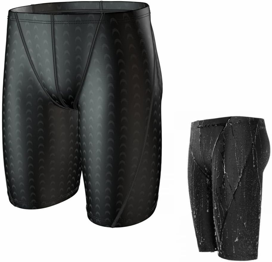 Boys' Swim Jammers - Youth Competitive Swim Racing Team Swimming Shorts Swimsuit Trunks Bathing Suit Chlorine Resistant Quick Dry Waterproof UPF 50+