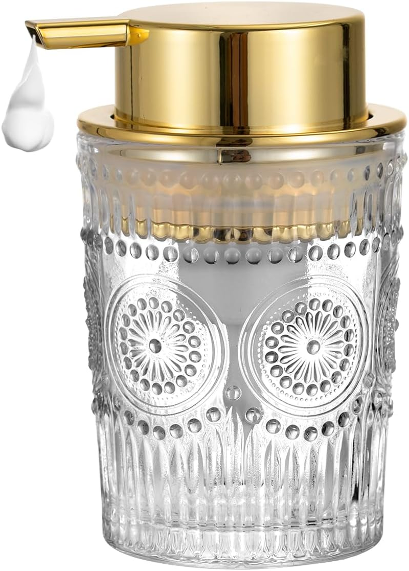 Glass Liquid Soap Dispenser with Gold Pump, Liquid Hand Soap Dispenser for Ba... - Picture 19 of 20