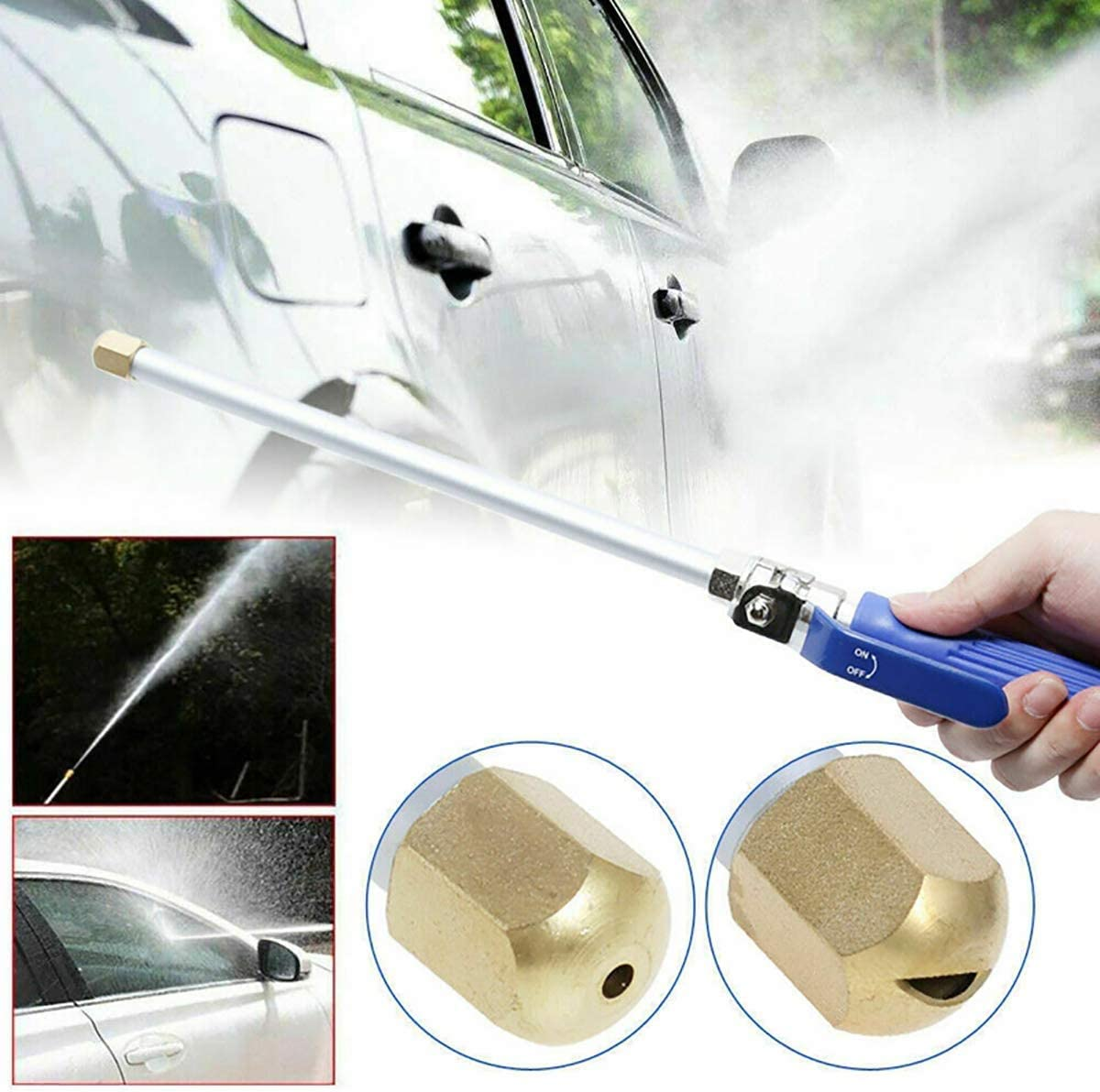 High Pressure Power Washer Wand, Hydro Jet Water Hose Nozzle,Watering Sprayer... - Picture 3 of 14