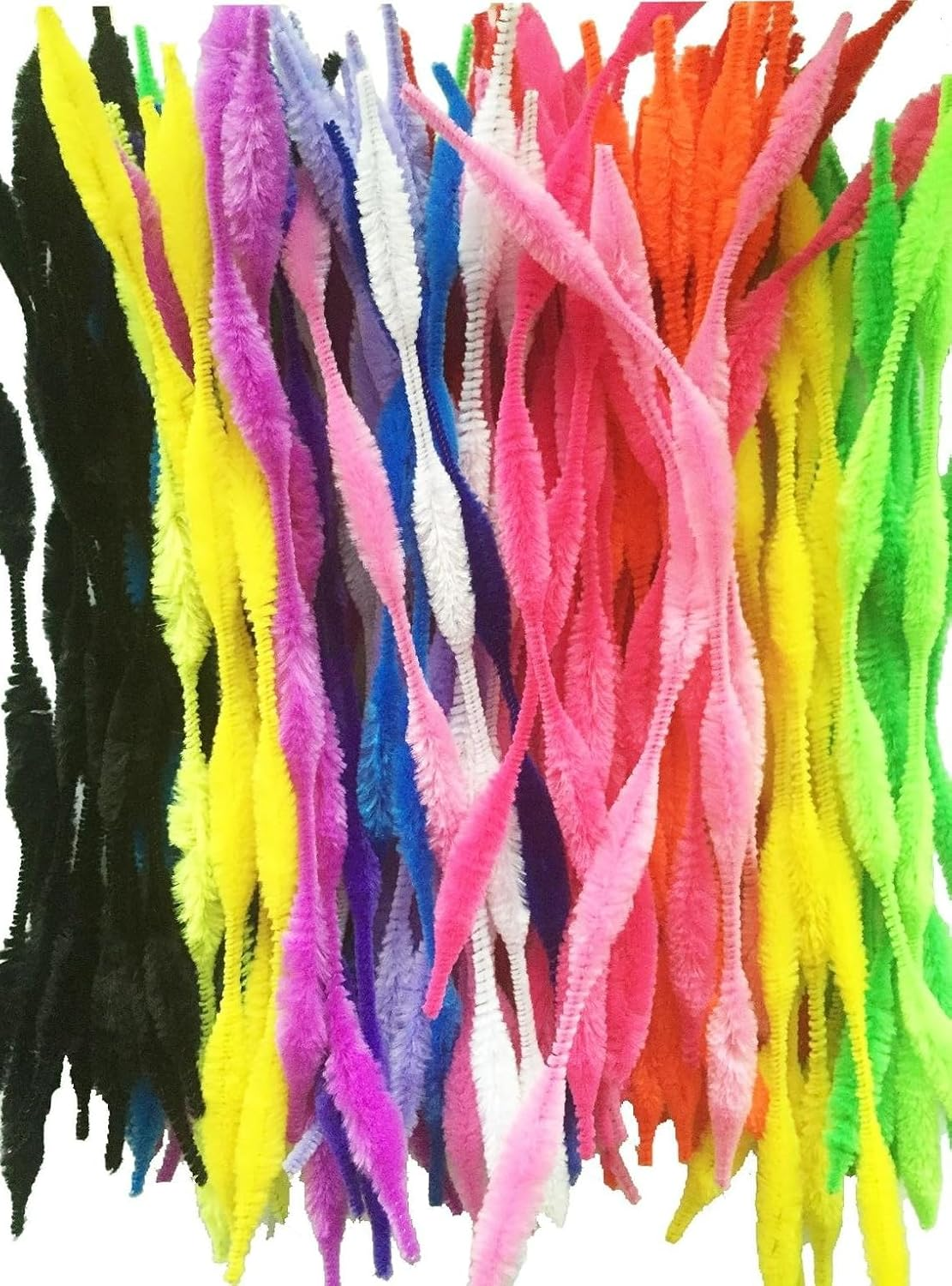 n Fuzzy Bump Chenille Stems Pipe Cleaners, Pack of 100 (Mix)