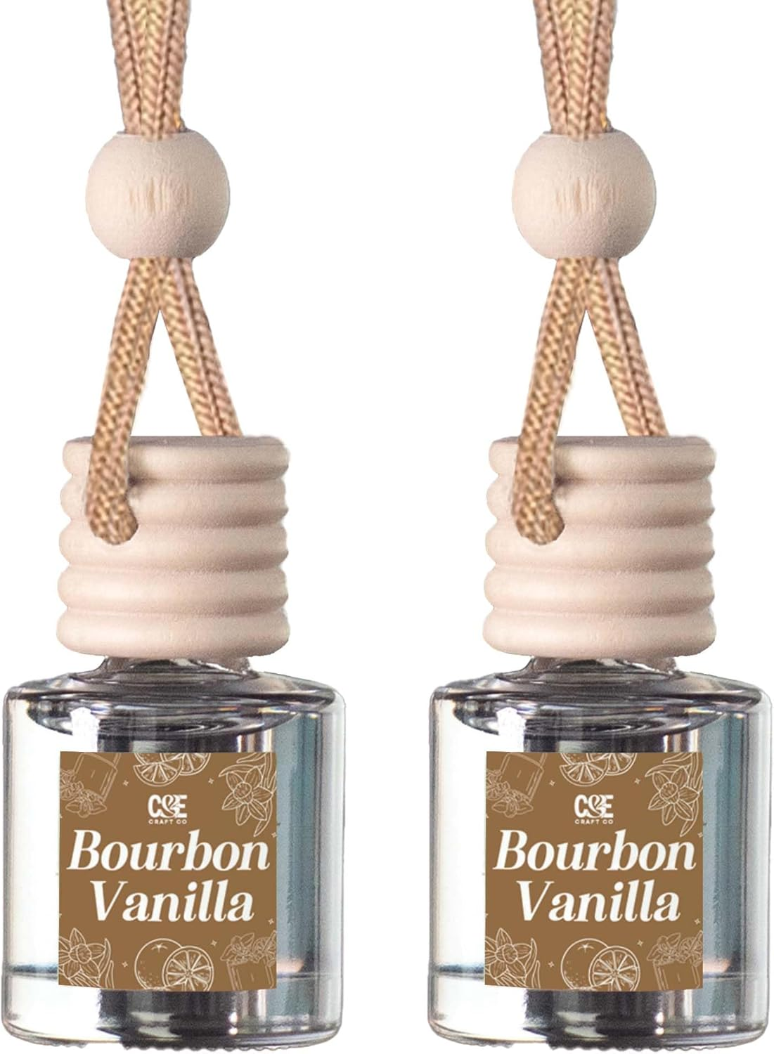 Car Air Hanging Fragrance Oil Aromatherapy Diffuser Bourbon Vanilla Candecraftco