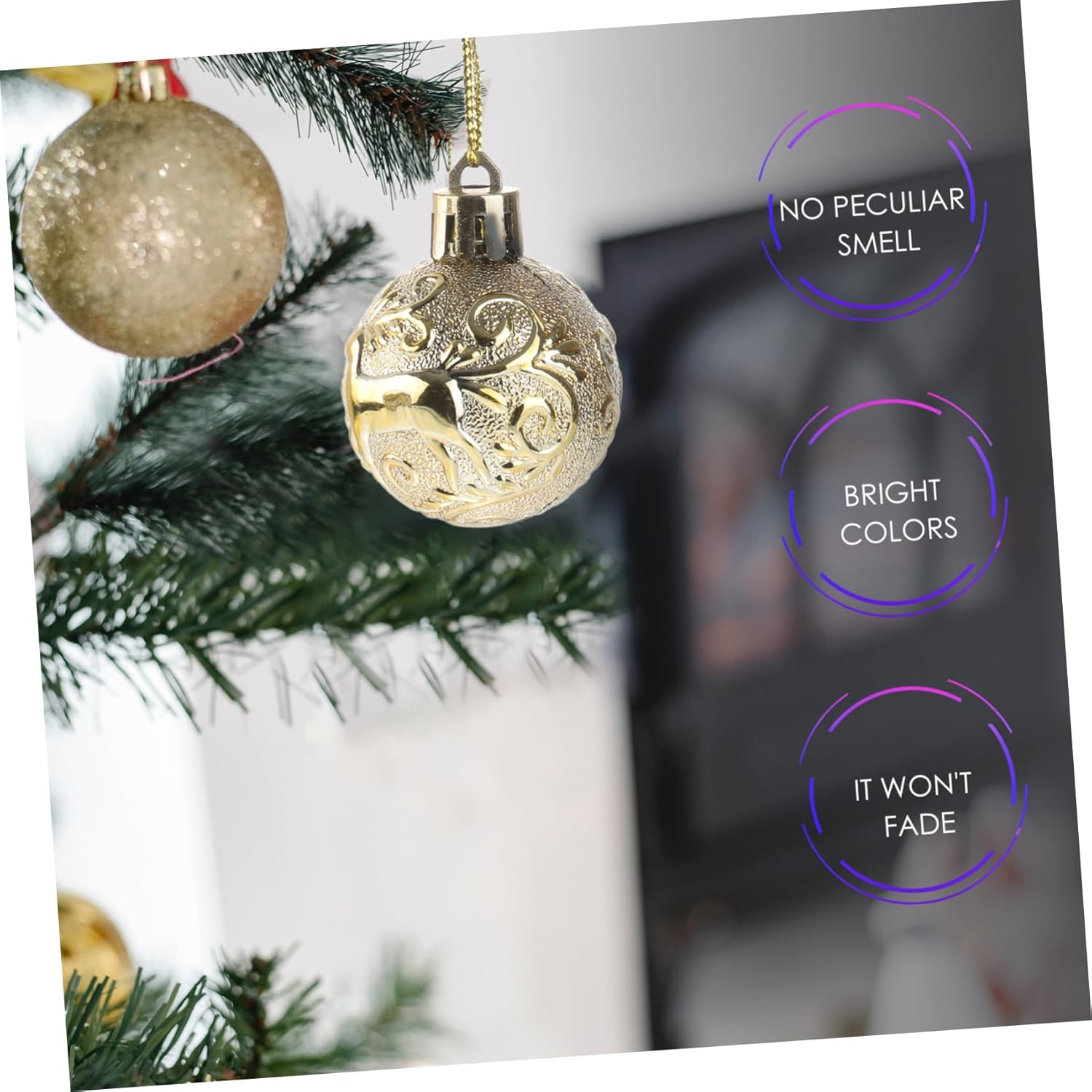 STOBAZA 30pcs Christmas Balls Christmas Scene Decoration Xmas Tree Ornament C... - Picture 8 of 13