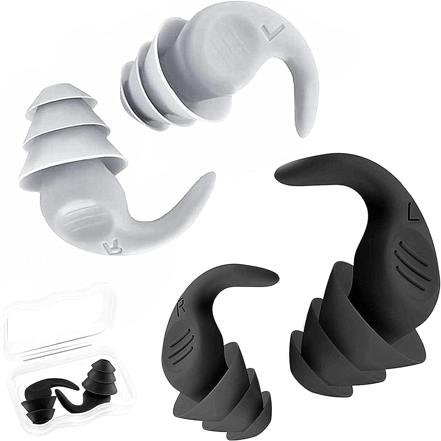 2 Pairs of Soundproof Earplugs, Ear Plugs for Sleeping, Reusable Silent Anti-... - Picture 2 of 2
