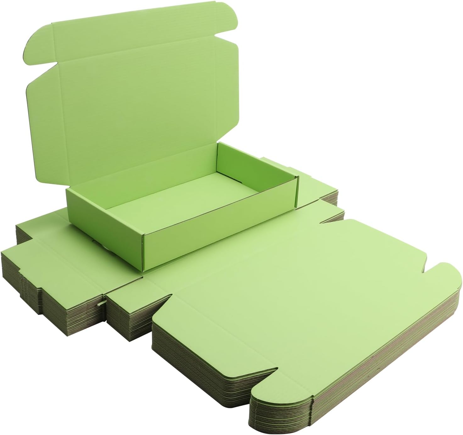 Green Tea Shipping Packaging Box 20Pcs,L10.5×W6.3×H2 Inch Mailer Gift Boxes