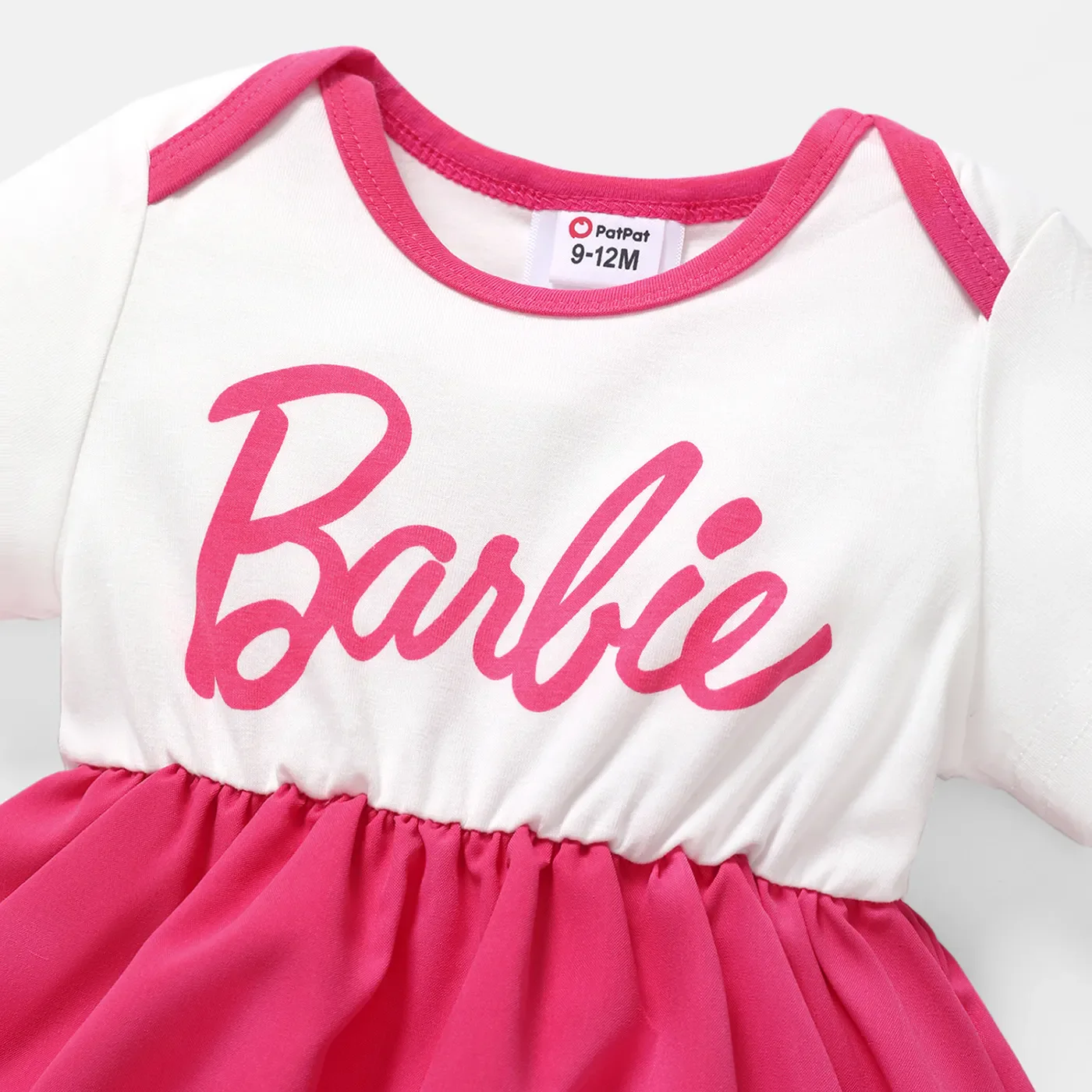 Barbie Mommy and Me Letter Print Belted Combo Tank Rompers White