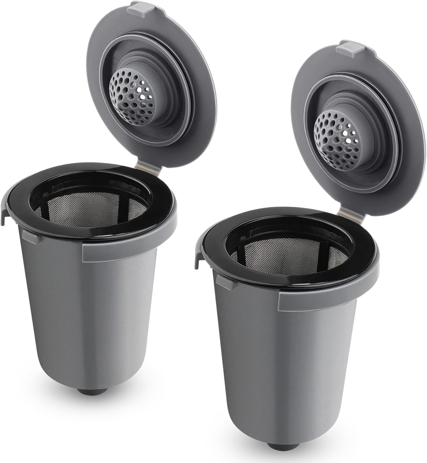 Reusable Filter Cup for Cuisinart, Compatible with Cuisinart #SS-RFC Homebarista Reusable Filter Cup, Dark Gray (2 Pack)