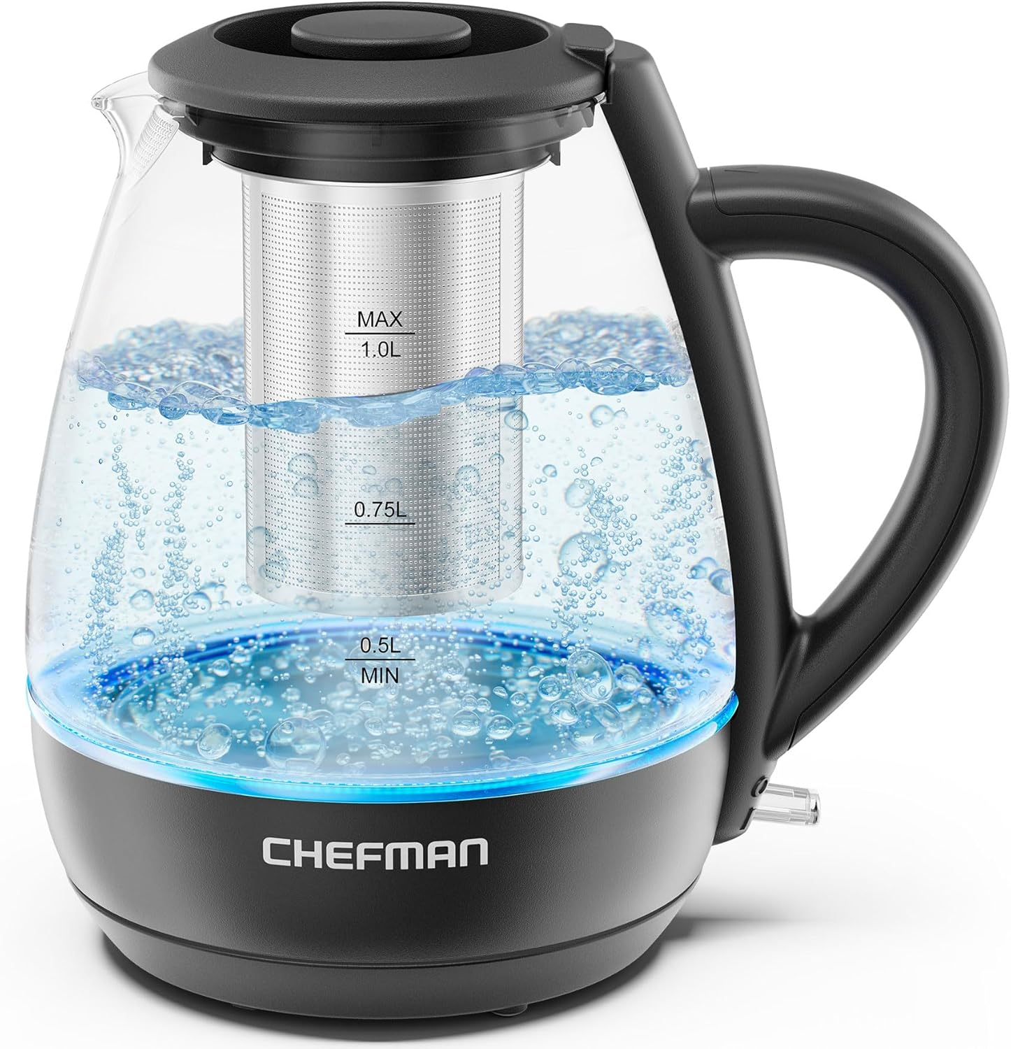 Hervidor Electrico de 1L con Infusor de Te de Acero Inoxidable 1500W Compact 1L