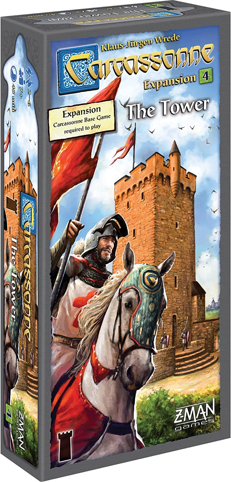 Carcassonne the Tower Board Game EXPANSION - Reach for the Skies in a New Dimension! Medieval Strategy Game for Kids and Adults, Ages 7+, 2-6 Players, 45 Minute Playtime, Made by