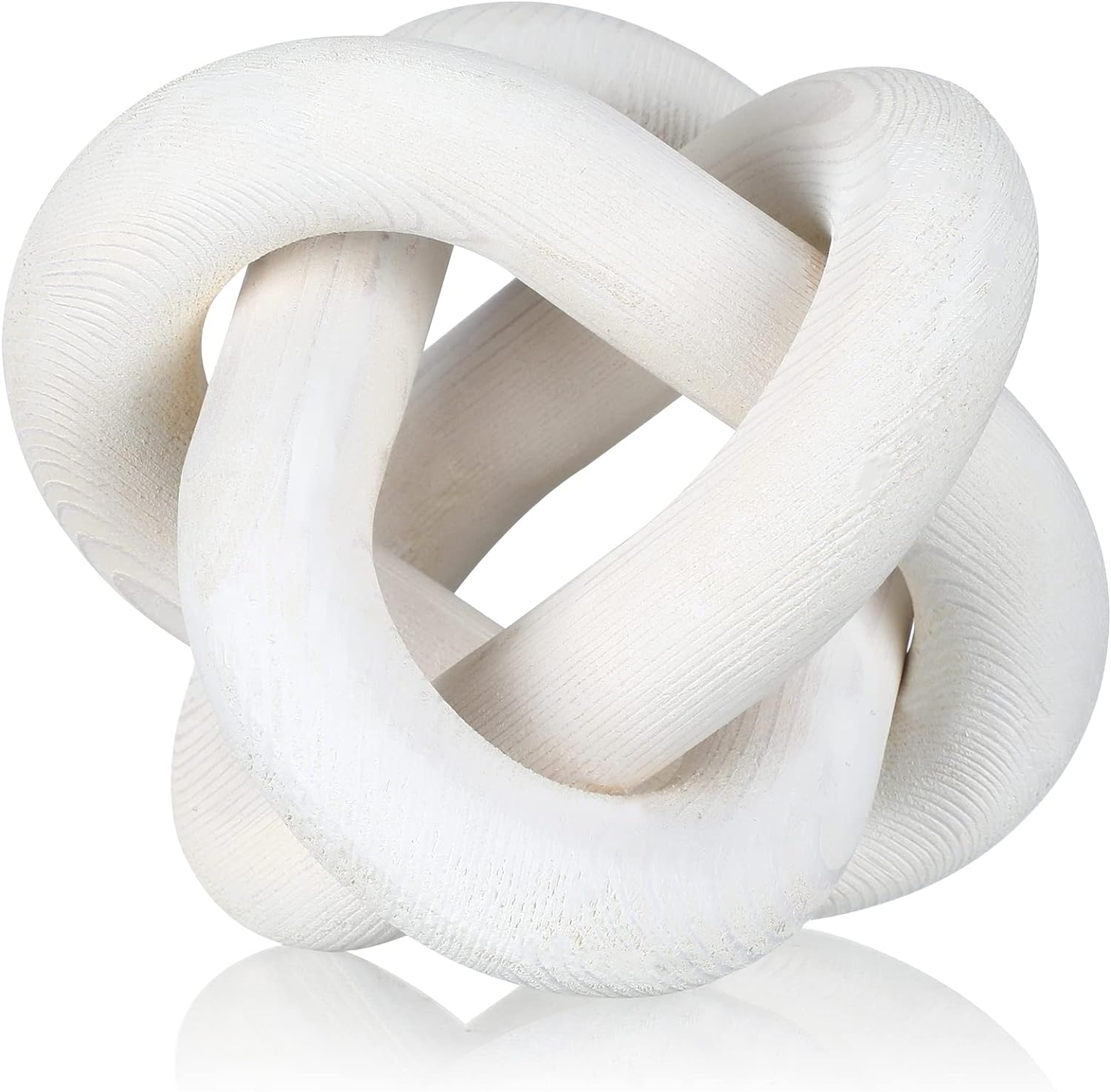 White Wood Knot Chain Link Decor