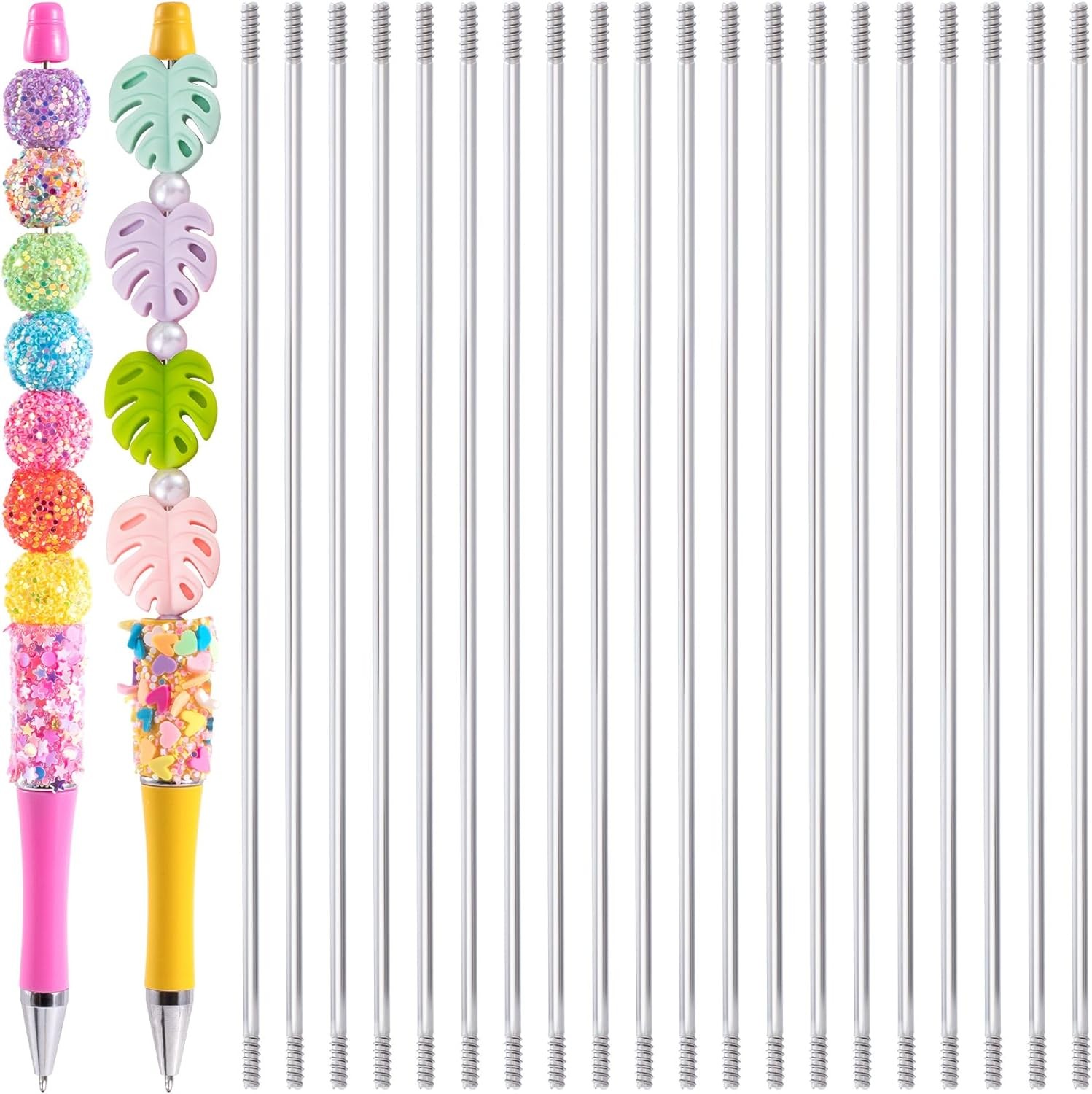 20 Rust-Resistant Stainless Steel Pen Extenders for Beadable Pens (4.6