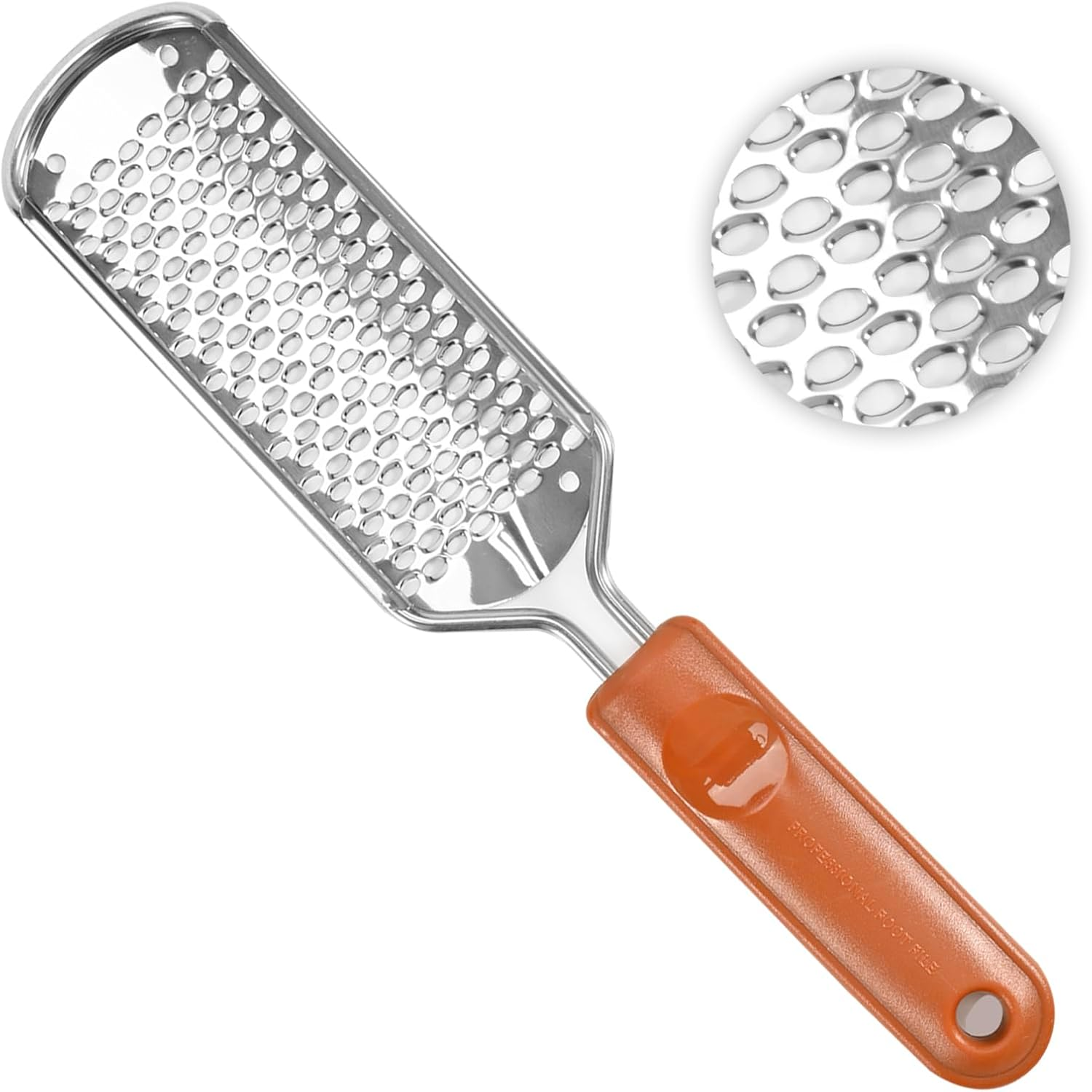 Professional Foot Scrubber Dead Skin Remover Pedicure Foot File Callus Removal Heel Scraper for Cracked Heels, Microplane Cheese Grater for Feet, Foot Rasp for Hard Skin(T1)