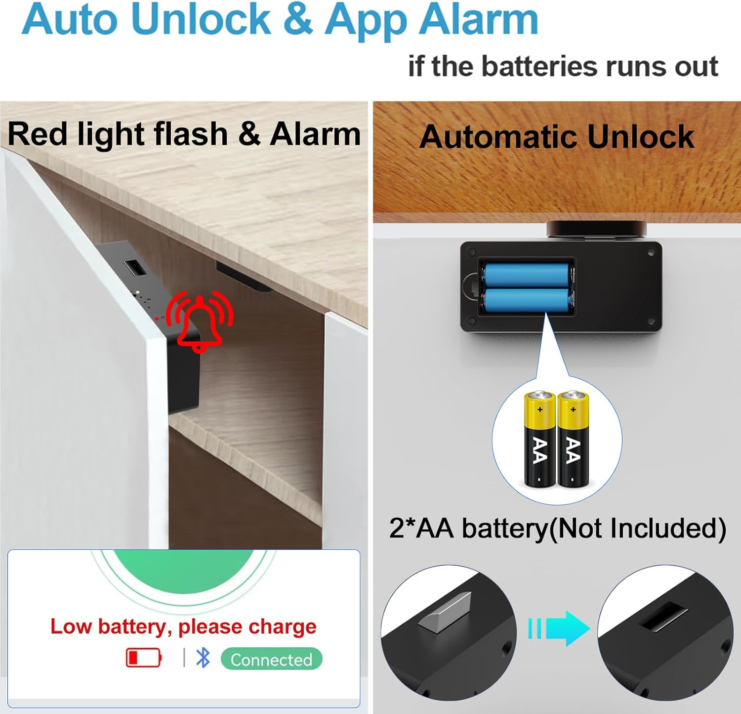 Drawer Lock RFID Card NFC Hidden Cabinet Lock for Kitchen Pantry Furniture eL... - Picture 8 of 14
