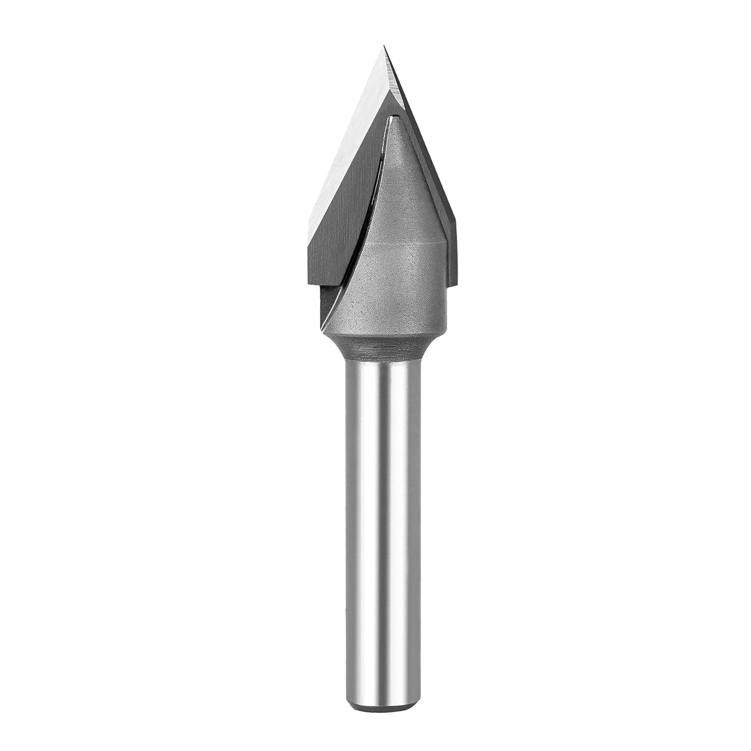 45 Degree V Groove Router Bit Carbide Tip V Bit with 1/4 Shank 1/2 Inch Cutting Diameter CNC Woodworking Engraving Carving Bits