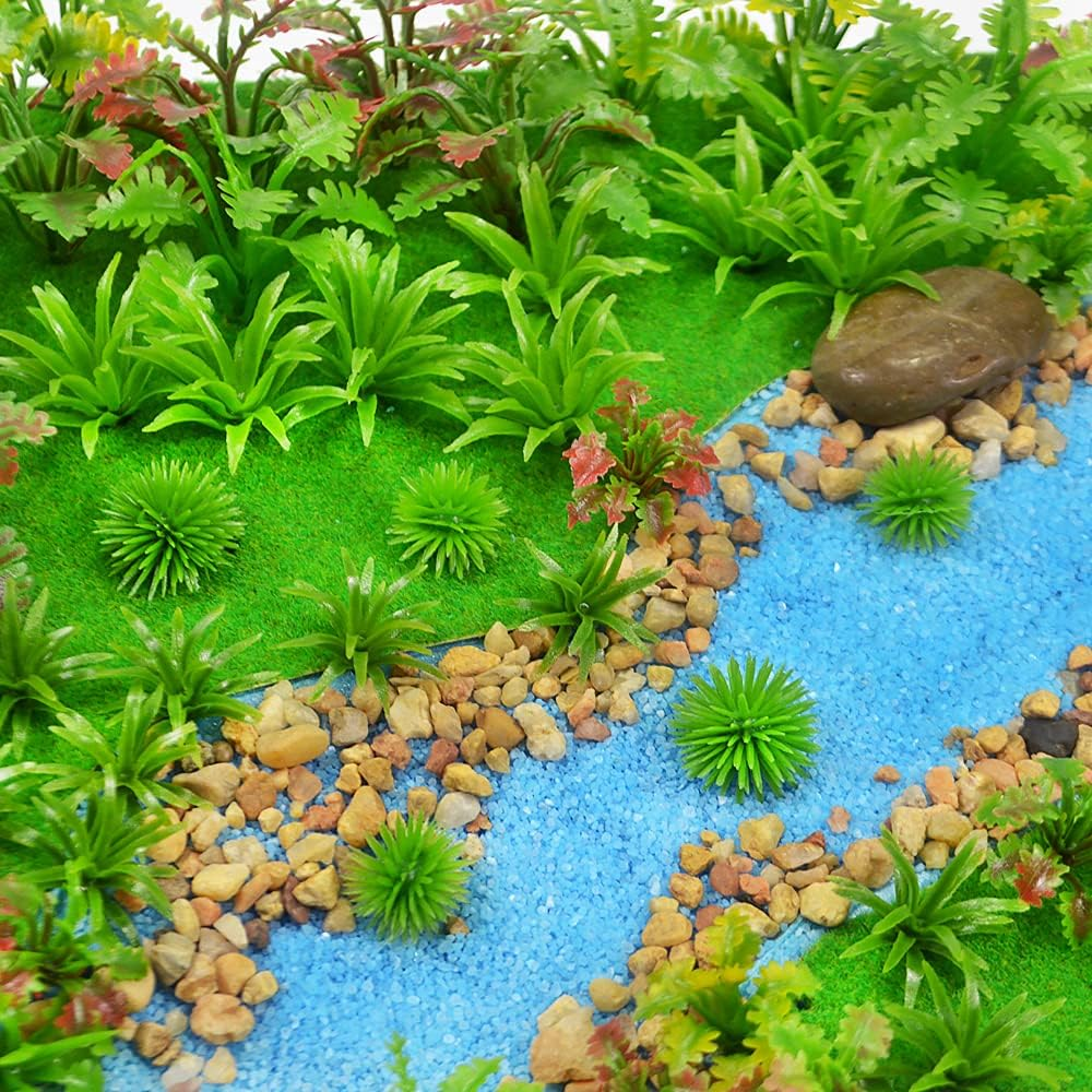 100Pcs Model Trees Miniature Plants Fairy Garden Scenery Artificial Wargame Fake Trees Model Railroad Scenery Diorama Supplies Landscape