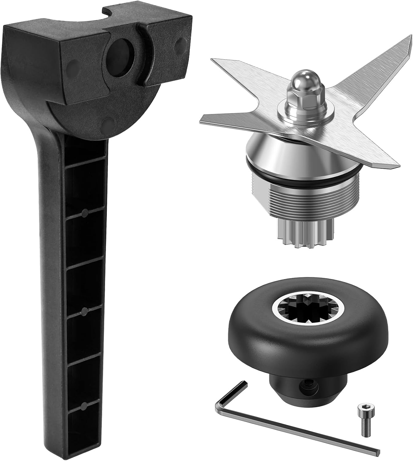 Blade Replacement Parts for Vitamix, Blender Wet Blade Replacement Assembly with Wrench and Drive Socket Replacement Compatible with Vitamix 64Oz and 32Oz Container