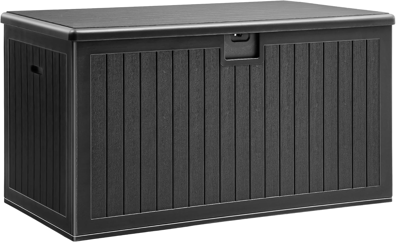 XL 150 Gallon Large Deck Box,Outdoor Storage for Patio Furniture Cushions,Garden Tools,Waterproof,Lockable (Black)