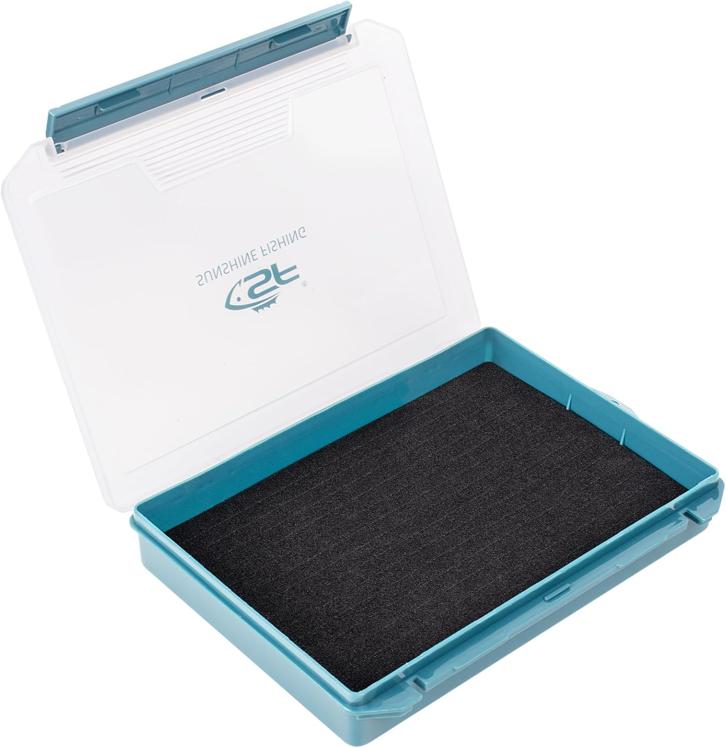 SF Fishing Tackle Box Tray 3600 Slit Foam Case Double Buckle Open Plastic Jig Box Heads Hooks Spinners Spoons Storage Tackle Tray 1Pack