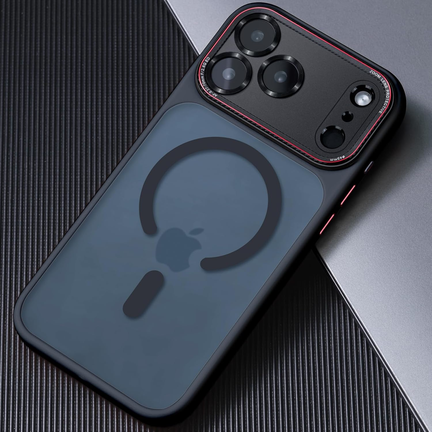 Cover per Iphone 17 Pro Max Compatibile Con Magsafe, [Protezione Lente E Pulsante Della Fotocamera][Antigraffio, Antipolvere, Antiurto], Custodia Protettiva Traslucido Opaco - Nero