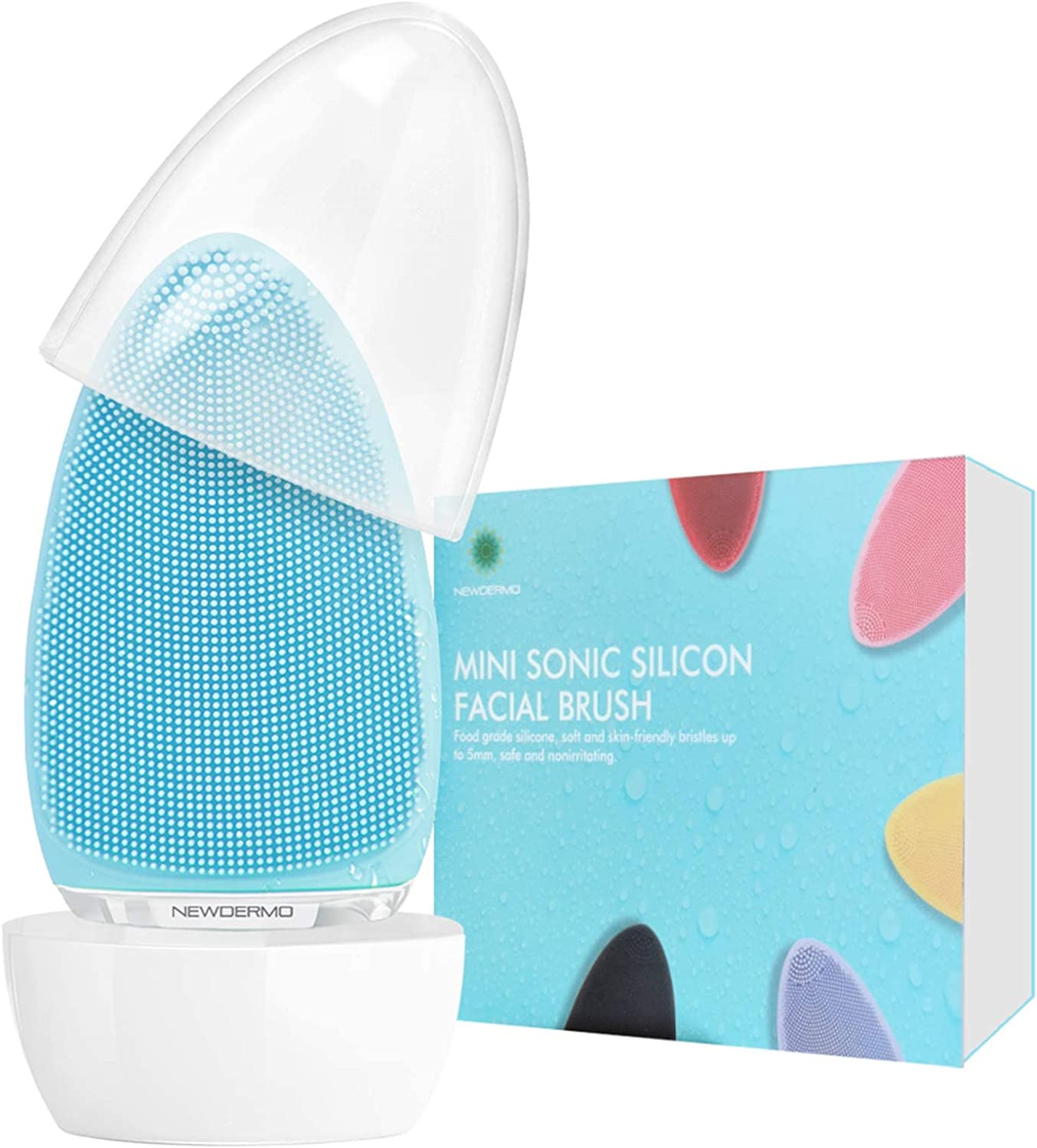 NEWDERMO Electric Facial Cleansing Brush,Silicone Facial Brush, Waterproof Sk... - Picture 8 of 10