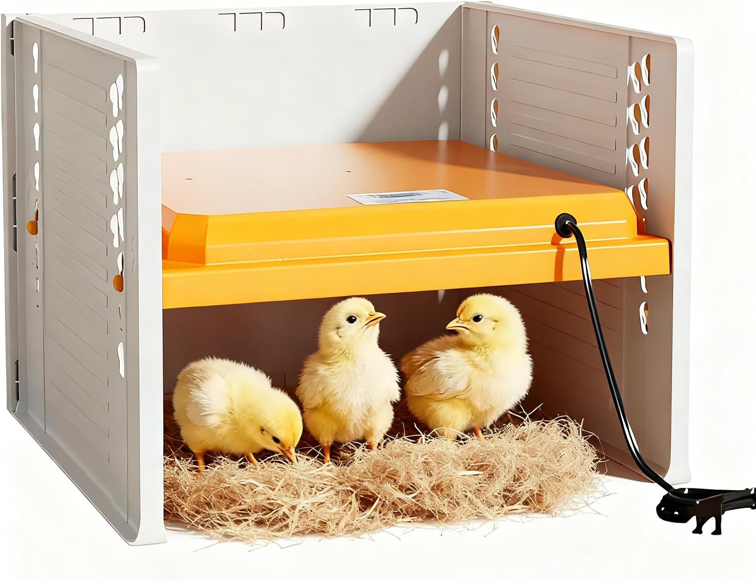 Brooder Plate for Chicks, 25W Heat Plate with Temperature Control, Brooder Heater Adjustable Height and Angle, Chick Warmer Brooding Heating Plates for Baby Chicken Poultry Duck
