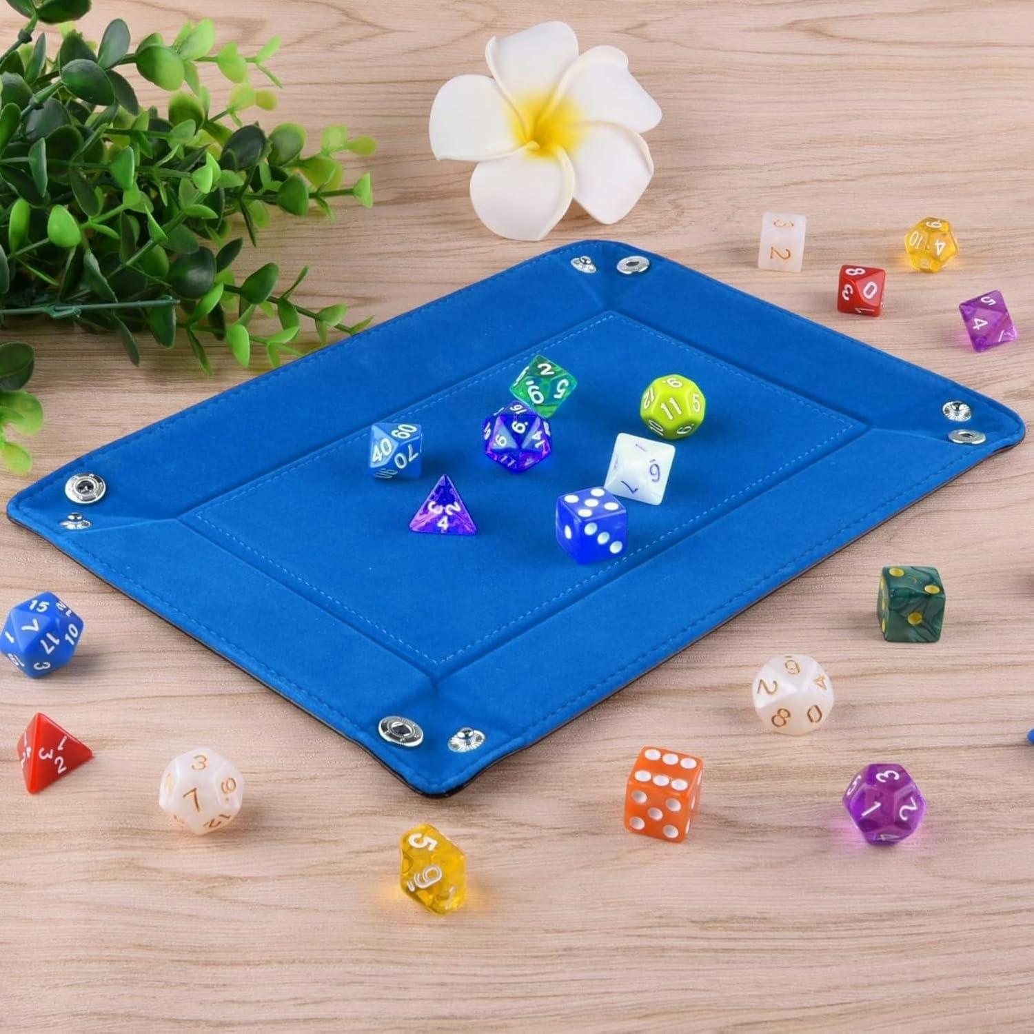 HiLLeo DND Dice Tray 2pcs Rectangle Portable Folding Dice Rolling Tray for Du... - Picture 7 of 18