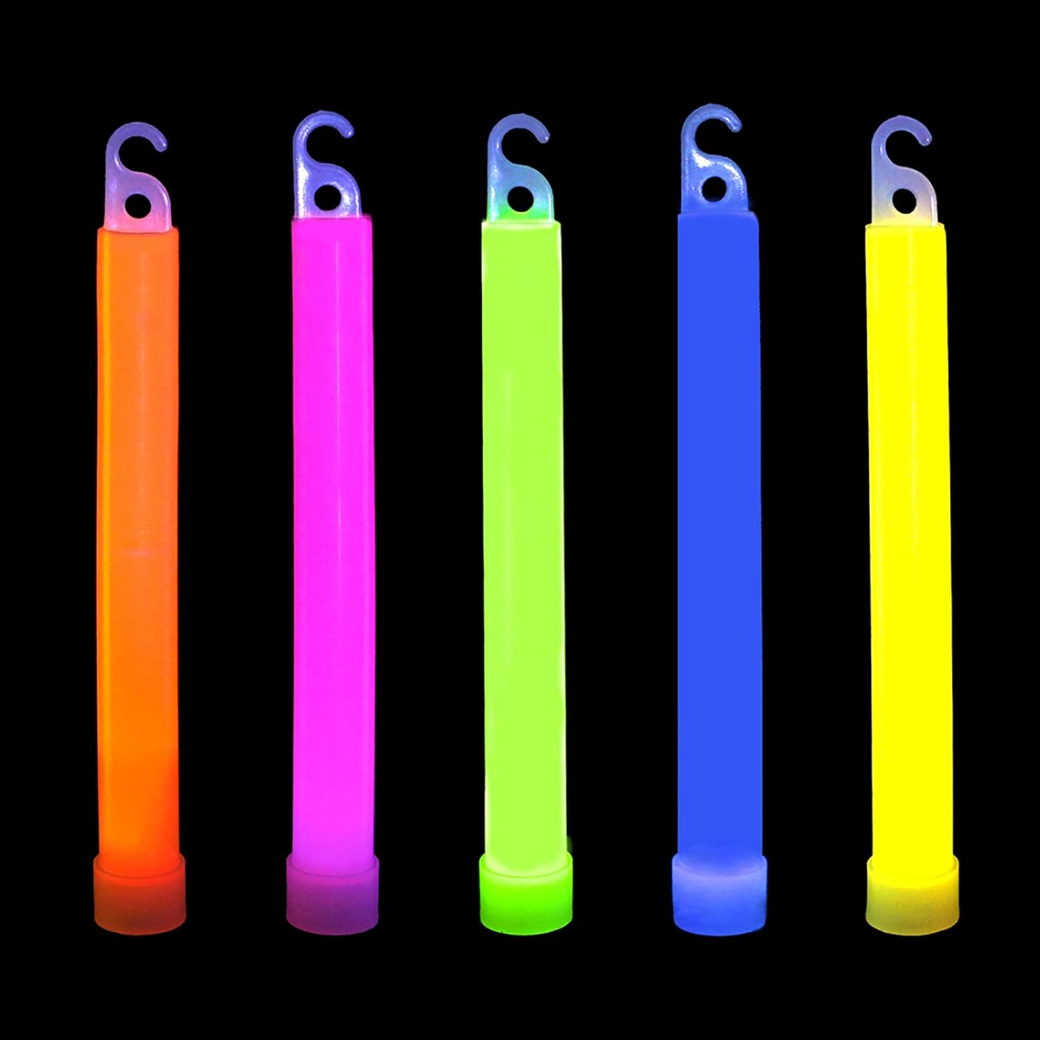 50 Pcs 6'' Premium Glow Sticks Bulk - Ultra Bright Large Glow Necklaces