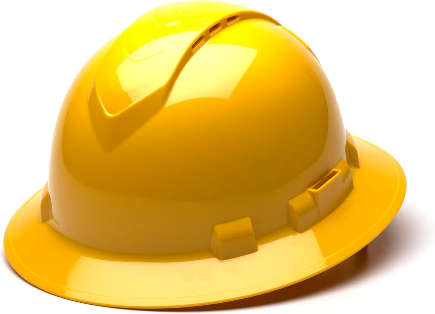 Pyramex Ridgeline Full Brim Vented Hard Hat 4 Point Ratchet Suspension