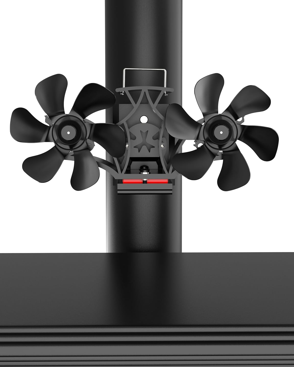 Wood Stove Fan Heat Powered, Magnetically Flue Pipe Mounted Dual Motor 12 Blades Fan, Non Electric, Silent Thermal for Gas Pellet Wood Burner Tent Stove Accessories