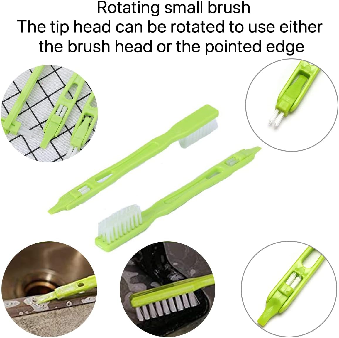 GYB Green 5 in 1 Tile Grout Cleaning Brush Mould Remover Narrow Stiff Stain C... - Picture 8 of 14