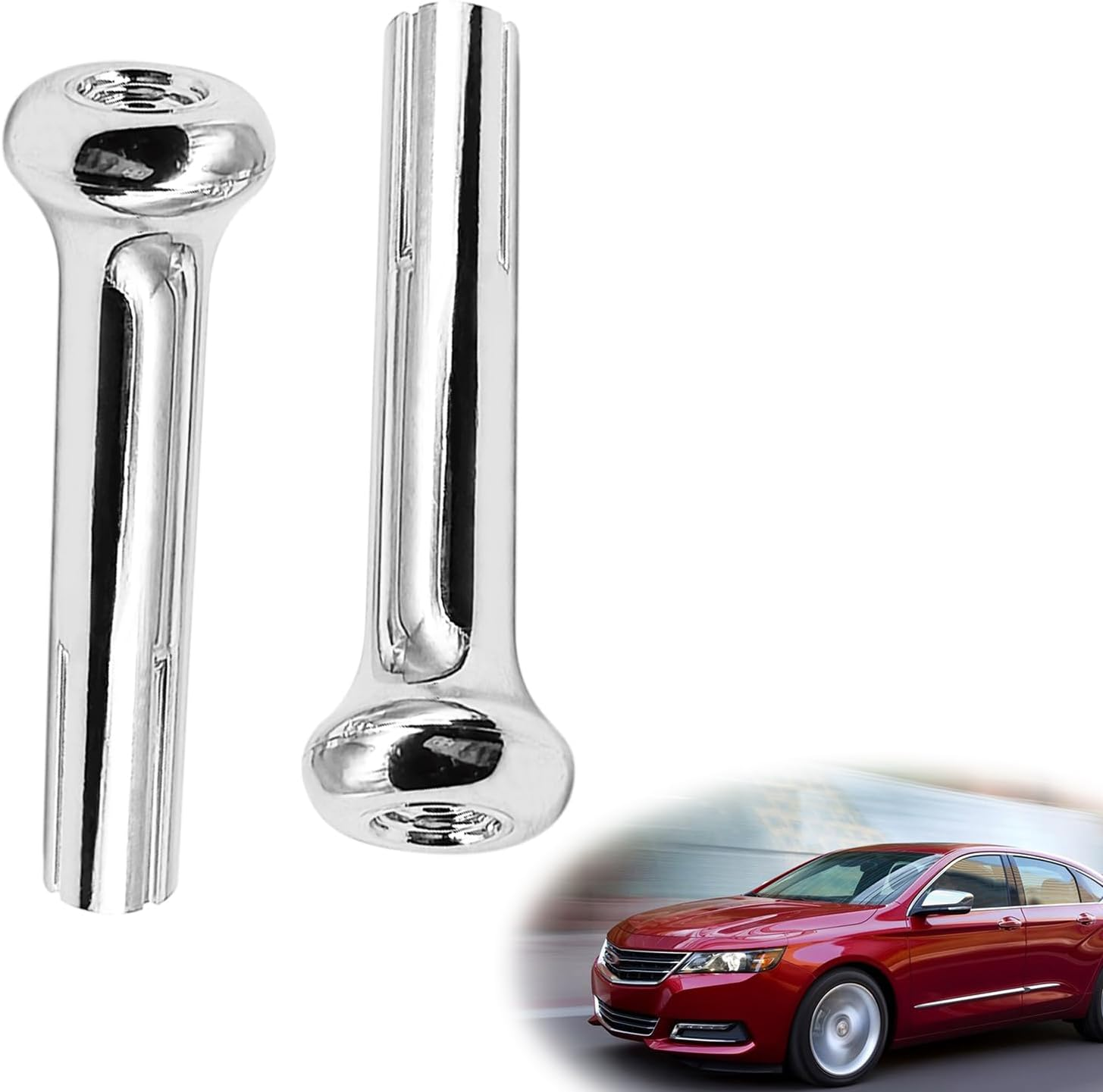 2PCS Car Chrome Door Lock Knobs, Fits 1971-1988 Camaro, Impala, Nova, Monte Carl