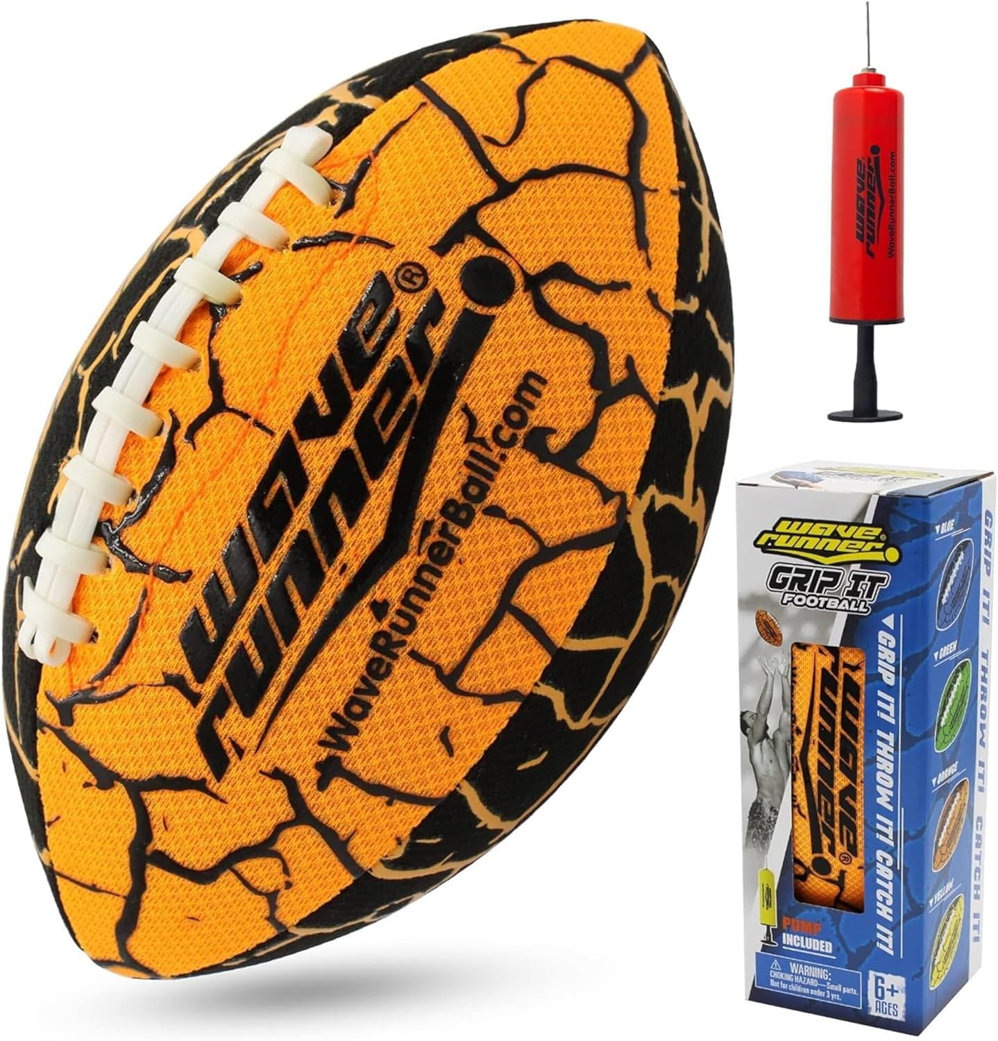 Grip It Football, Size 9.25In - Water Football, Beach Toys, Kids Outdoor Games for Summer | Pool Toys Football - Special Grip Pattern, Double Laced, Lightweight, All Weather Fun Water Toy