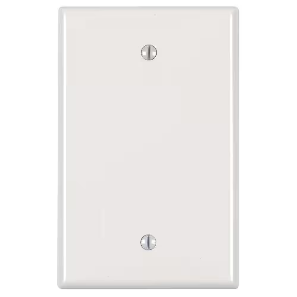 1-Gang White Blank Plate Nylon Midway/Midsize Wall Plate (10-Pack) PJ13-WM