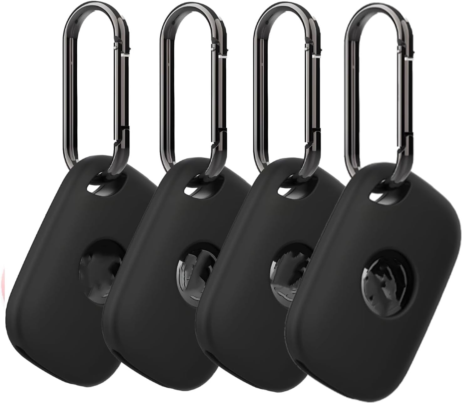 4 Pack Case for Tile by Life360 Pro (2024) Bluetooth Tracker,Soft Protective,Shockproof, Silicone Case Cover with Keychain-Black