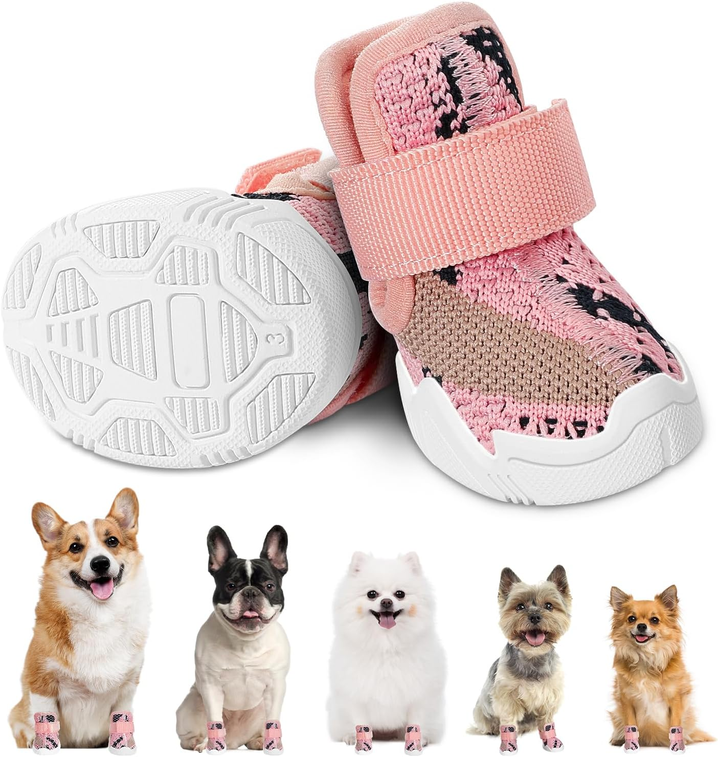 AUTOWT Dog Boots, 2 PCS Breathable Dog Paw Protector, Dual Outdoor Non-Slip D... - Picture 2 of 18