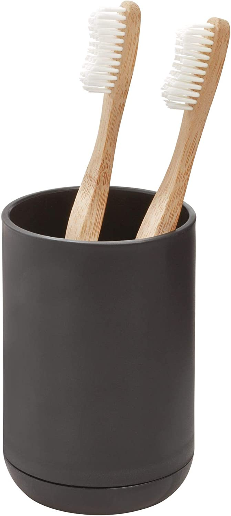iDesign Toothbrush Holder for Normal Toothbrushes, Spin Brushes, and Toothpaste, The Cade Collection - 3
