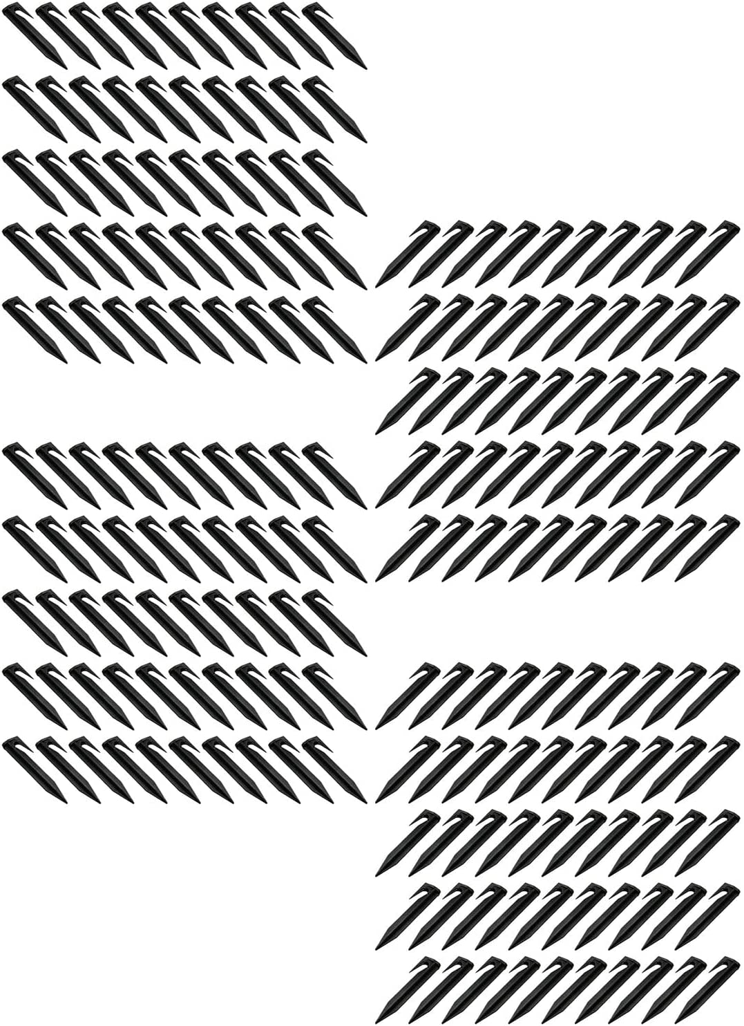 200X 3.3 Boundary Wire Stake Lawn Plastic Tent Pegs Landscape Staples for Robomow Mower Husqvarna Automower Pet Fence for Use in Garden Lawn, Black