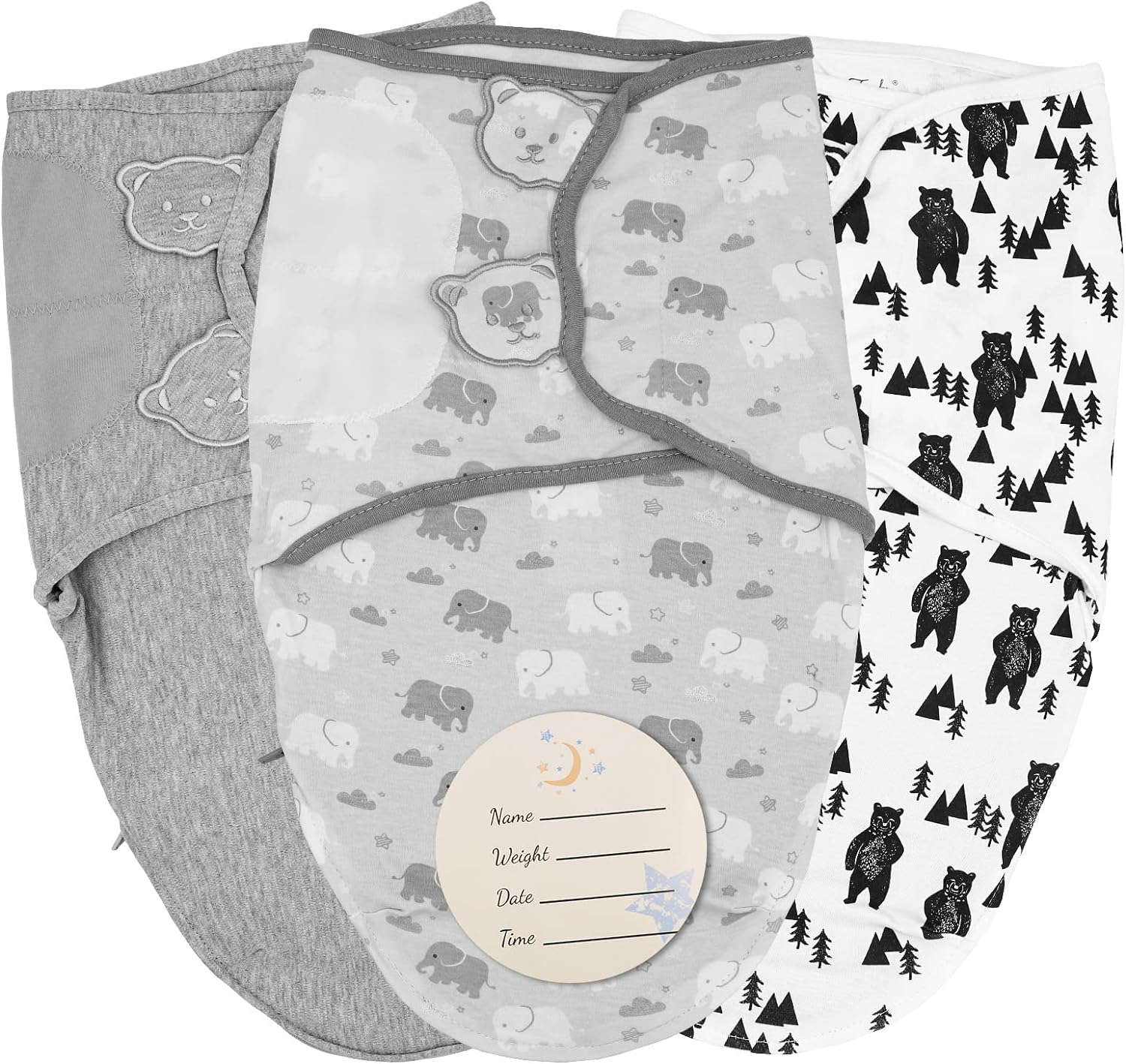 TANOFAR Baby Swaddle Sleep Sacks 3 Pack, Cotton Newborn Swaddle Sack for 0-3 ... - Picture 2 of 13