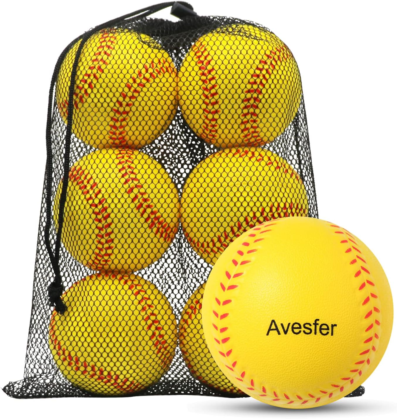 Practice Foam Softballs 11 inch with Mesh Bag Soft Oversize Foam Baseballs Safel