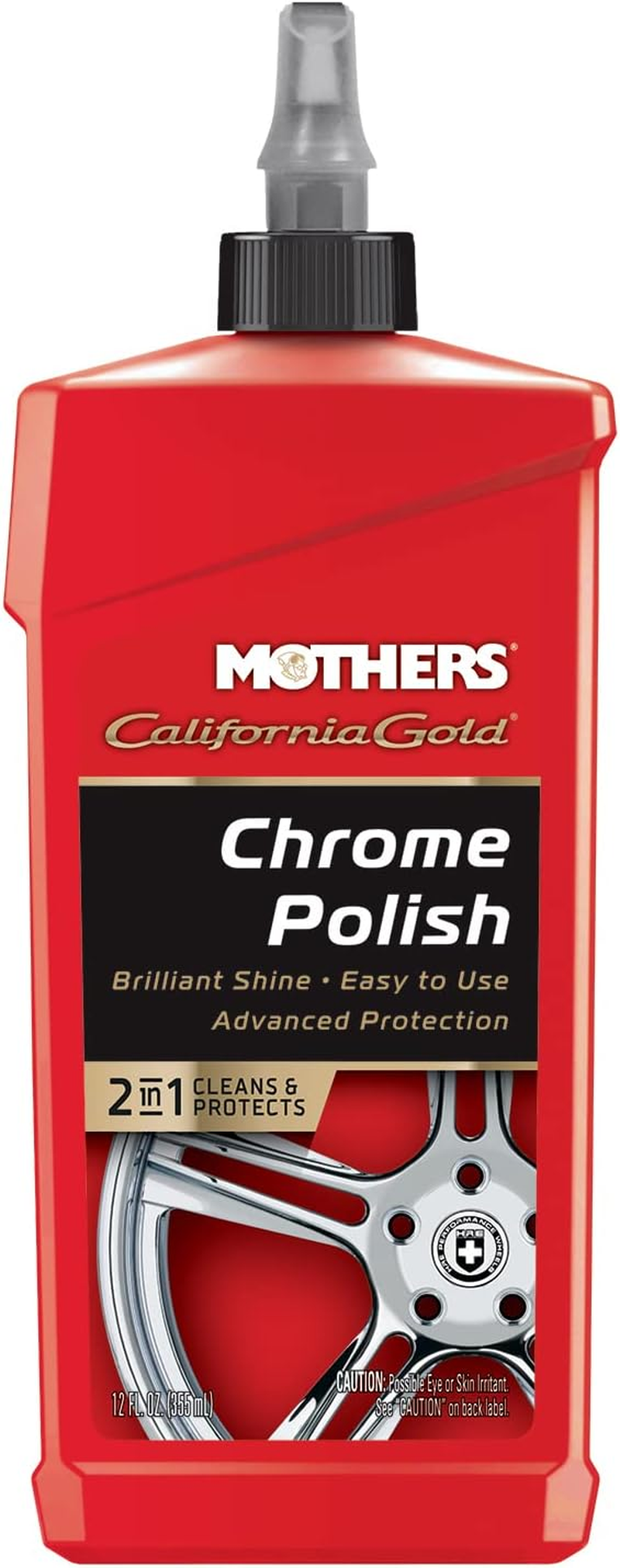 Mothers 05212 California Gold Chrome Polish, 12 Oz.