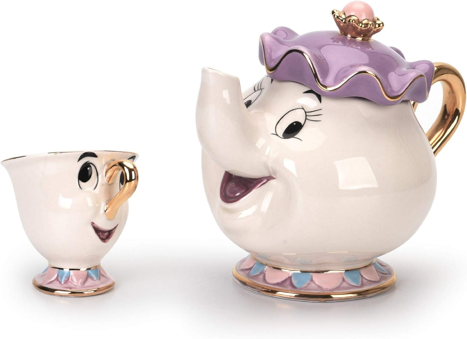 Cartoon New Beauty and the Beast Teapot Mug Mrs Potts Chip Tea Pot Cup One Set Lovely & Set